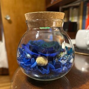 Blue wishing rose/eternal rose with light decoration